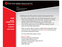 Tablet Screenshot of creativesalesresource.com